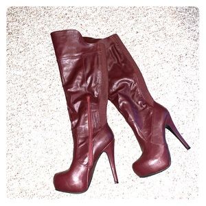 Platform Stiletto knee boots